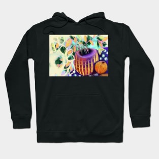 Purple vase and orange Hoodie